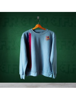 Sudadera Retro Barcelona Turquesa