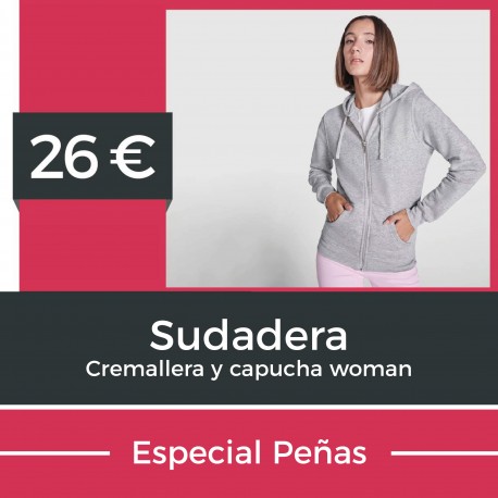 Sudadera Cremallera y Capucha Mujer