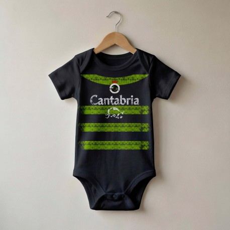 Body bebé Retro Fútbol Santander 98 Black